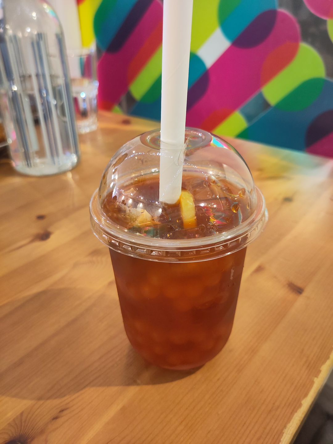 Thai Lemon Iced Tea with Popping Bobba